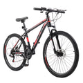 Ubesgoo 26" Lightweight Explorer Mountain Bike, 21 - Speed for Men and Women Disc Brakes & Suspension, Red/Black