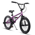Cubsala 20 in Kids BMX Bike Freestylefor Age 6 - 14 Years Old Boys Girls with 4 Pegs, Black with Red Tires