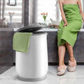 21L Large Towel Warmer Bucket for Bathroom, Hot Towel Heater with Flip-top Lid, Child Safety Lock & Auto Shut Off, Blanket Warmer for Bathrobes