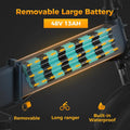 Jasion X - Hunter Electric Bike for Adults, 750W Motor Electric Bicycle with 48V 13AH Removable Battery, 20" X4.0 Fat Tire Folding Ebike, Full Suspension, 7 - Speed Bicycles