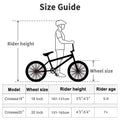 Cubsala 20 in Kids BMX Bike Freestylefor Age 6 - 14 Years Old Boys Girls with 4 Pegs, Black with Red Tires