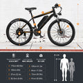 Totguard Electric Bike for Adults, 26" Ebike 350W Adult Electric Bicycles, Electric Mountain Bike with 36V 10.4ah Battery, Suspension Fork, Shimano 21 Speed Gears