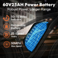 Electric Fat Tire Bike for Adults, 6000W Dual Motor Ebike, Max 50MPH 26"x4.0 Off - Road Mountain Electric Bicycle, 60V 25AH, UL2849