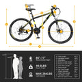 Ubesgoo 26" Lightweight Explorer Mountain Bike, 21 - Speed for Men and Women Disc Brakes & Suspension, Red/Black