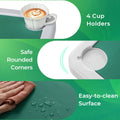 Costway 35" Folding Mahjong Table with Cup Holders & Smooth Felt Mat Carrying Handle Green
