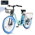 MOONCOOL Electric Bicycle for Adults 350W, 7 - Speed Ebike with 36V 10.4ah Removable Battery， 40 Miles Range, 20 Mph Electric Commuter Bike for Women Men, Certified to UL 2849 by SGS