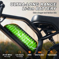 AVDL Electric Bike, 16" Fat Tire Ebike, 500W Motor, 48V 12ah Removable Battery, 4x Suspension, 38 Miles Pure Electric, 55 Miles Pedal