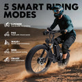 Electric Fat Tire Bike for Adults, 6000W Dual Motor Ebike, Max 50MPH 26"x4.0 Off - Road Mountain Electric Bicycle, 60V 25AH, UL2849
