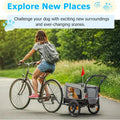 AECOJOY Dog Bike Trailer, Large 57'' Pet Bicycle Carrier for Small and Medium Dogs