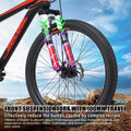 26" MTB Mountain Bike, Hardtail Bicycle for Mens Womens, Suspension Fork and Dual Disc Brake, 17" Frame, Stainless Steel Frame, 21 Speed Shimano - Black & Red