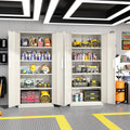 SOLAURA 71" Metal Garage Storage Cabinet with Locking Doors and Adjustable Shelves for Home, Office(Black)