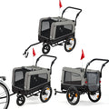 AECOJOY Dog Bike Trailer, Large 57'' Pet Bicycle Carrier for Small and Medium Dogs