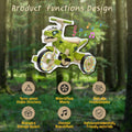 Xuanlur Kids Ride on Dinosaur Tricycle, Toddlers Kid Trike with Wide Flash Wheels, Anti - Slip Pedals, Rear Basket, Music & LED Lights, Toddler Bike Toys Gift for 3 - 6 Year Old Boys & Girls (Green)