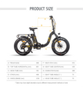 Folding Electric Bike for Adults, Ebikes for Adults 7 Speed Powerful 750W BAFANG Motor 20" 4.0 Fat Tire Foldable Mountain Snow Ebikes with Removable Lithium Battery