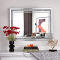 SHYFOY Rectangle Decorative Wall Mirror Crushed Diamond Vanity Mirror Wall Mounted Makeup Mirror for Home Decor
