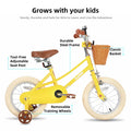 JOYSTAR Girls Bike for 2 - 12 Years Old Toddlers and Kids, 12" 14" 16" Kids Bike with Training Wheels & Basket, 20 in Kid'S Bicycle with Kickstand, Retro Style Bikes