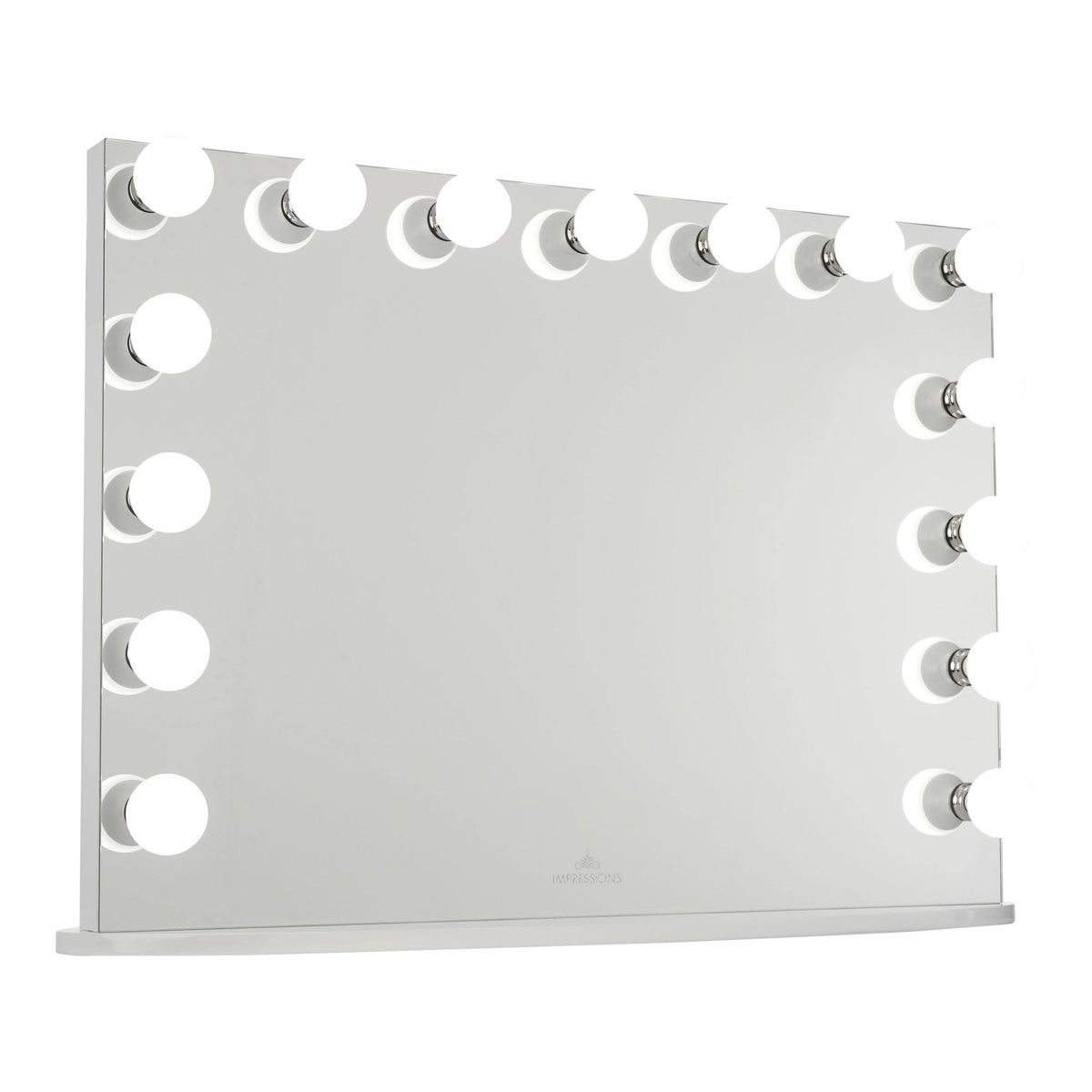 Hollywood Premiere Pro Makeup Mirror with 15 Frosted LED Bulbs Dressing Mirror with Standing Base Impressions Vanity �{ Company Finish: White