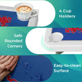 Costway 35" Folding Mahjong Table with Cup Holders & Smooth Felt Mat Carrying Handle Green