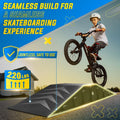Yes4all Single - Piece Skateboard Ramp, Bike Ramp, Skate Ramp - Design for Beginners, More Durable, Safe, Capacity 220 lb