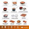 20-Piece Aluminum Ti - Ceramic Nonstick Cookware and Bakeware Set in Graphite