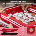 Costway 35" Folding Mahjong Table with Cup Holders & Smooth Felt Mat Carrying Handle Green
