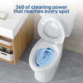 Two - Piece Elongated 1.28 GPF Siphonic Flush Toilet with Soft Close Seat, Universal Height ADA Cotton White (Toilet Seat Included)