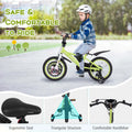 Costway 16" Kid'S Bike for 4 - 7 with Height - Adjustable Handlebar & Saddle Handbrake Blue
