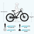 Zukka 20 in Kids Mountain Bike Steel Frame Hardtail Bicycle for Child Aged 7 - 10 Years Pink