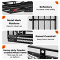 500 LBS Hitch Mount Cargo Carrier with Foldable Ramp, Heavy-Duty Mobility Scooter Wheelchair Carrier for SUV Cars with Stabilizer & 2 Tie-Down Straps