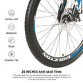 26"full Suspension Folding Mountain Bike 21 Speed 17" Foldable Frame Bicycle Men or Women MTB for Afult Blue