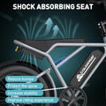 COLORWAY 750W 20"x4.0 Fat Tire Electric Bike, 48V 15ah Battery, Off - Road E - Bike for Adults, UL2849 Certified