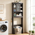 Tangkula Over Toilet Storage Cabinet with Sliding Barn Door