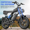 1500W MTB Electric Bicycle 48V 20ah Removable Battery E - Bike，electric Bike for Adults 20" Fat Tire Electric Motorcycle, Shimano 7 Speed Full Suspension Mountain Bike UL2849
