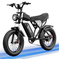 1500W MTB Electric Bicycle 48V 20ah Removable Battery E - Bike，electric Bike for Adults 20" Fat Tire Electric Motorcycle, Shimano 7 Speed Full Suspension Mountain Bike UL2849
