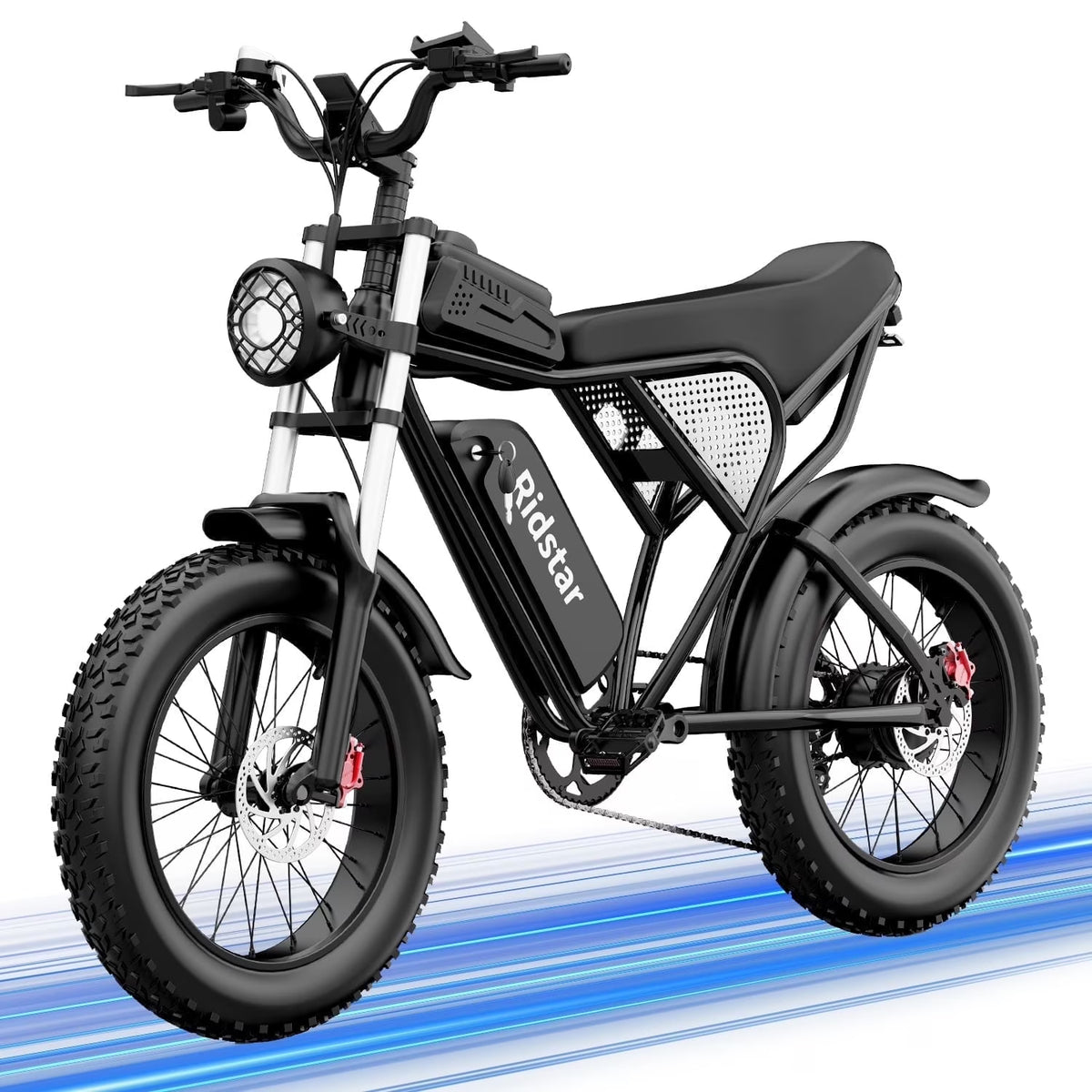 1500W MTB Electric Bicycle 48V 20ah Removable Battery E - Bike，electric Bike for Adults 20" Fat Tire Electric Motorcycle, Shimano 7 Speed Full Suspension Mountain Bike UL2849