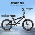 KFFKFF BMX Cycle, Freestyle Bike with 20 - Inch Wheels, BMX Racing Cycle with 360° Rotator and Four Pegs, Suitable for Novice to Skilled Riders, BMX Bikes for Teens and Adults