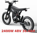 2400W Ridingtimes GT73 2400W 48V Electric Motorbike 18.2ah*2 Electric BIKE UL2849 with 25" Tires Digital Screen Carbon Steel, BLACK