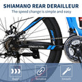 26"full Suspension Folding Mountain Bike 21 Speed 17" Foldable Frame Bicycle Men or Women MTB for Afult Blue