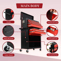 8 Drawer Large Capacity Rolling Toolbox, Detachable Cabinet Storage Tool Chest with Wheels, Tool Storage Cabinet with Lock for Workshop Garage