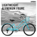 Hyper Bicycle 26" Woman'S Commute Bike with Basket, Neon Teal