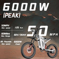 6000W(Peak) Motor 60V/35ah Battery, Freego X2pro Electric Motorcycle for Adults, Electric Bike 50MPH/7 Speed Off Road Electric Bicycle, 19x2 Full Suspension/Four - Piston Hydraulic Brake UL2849MTB