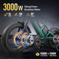 3000W(Peak) Motor 35MPH SMARTRAVEL ST202 Electric Dirt Bike for Adults, 52V50AH Dual Battery Ebike, 92+ Miles Range, 20" Motorcycle Tire UL2849 Certified, Full Suspension