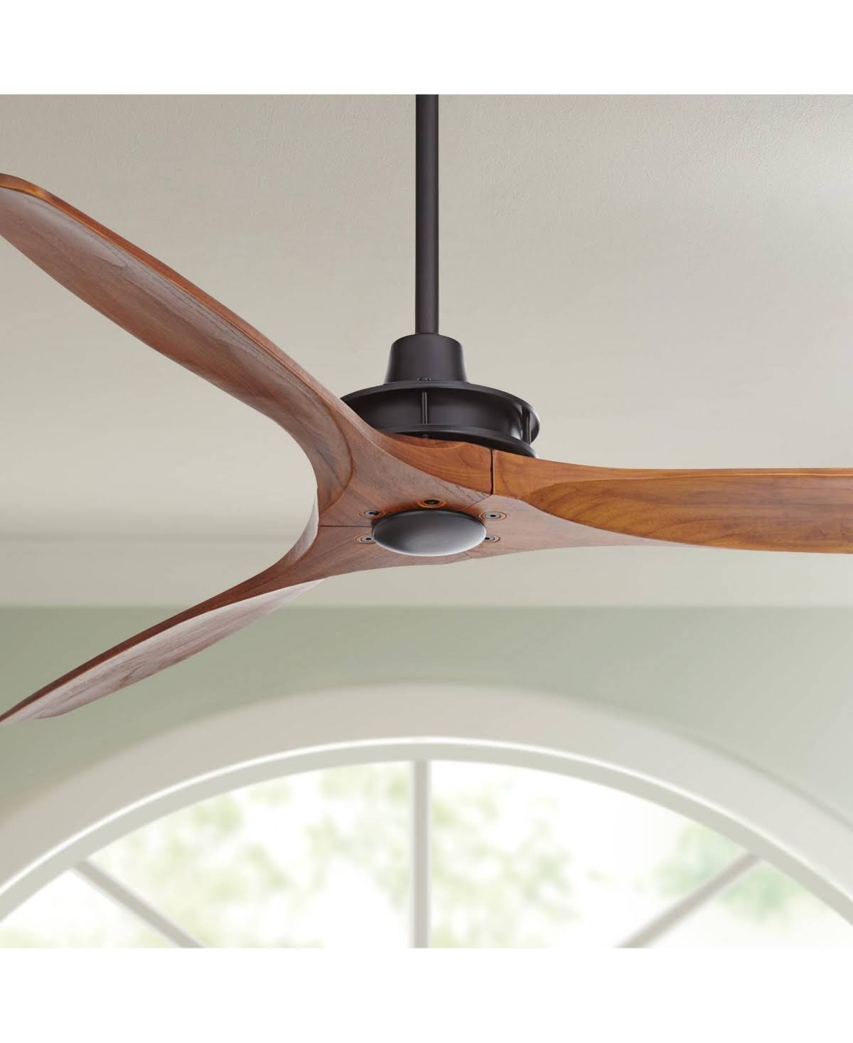 Casa Vieja 52" Windspun Rustic Farmhouse 3 Blade Indoor Ceiling Fan with Remote Control Matte Black Walnut Solid Wood for Living Kitchen House