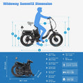 Wildeway Folding Dual Motors 2000W Mountain Bike for Adult, UL2849 48V 32AH Removable Battery Ebike 20x4"fat Tire up to 28MPH&100 Miles Long Range Off Road Dual Hydraulic Disc Brake Electric Bicycle