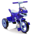 Xuanlur Kids Ride on Dinosaur Tricycle, Toddlers Kid Trike with Wide Flash Wheels, Anti - Slip Pedals, Rear Basket, Music & LED Lights, Toddler Bike Toys Gift for 3 - 6 Year Old Boys & Girls (Green)