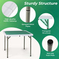 Costway 35" Folding Mahjong Table with Cup Holders & Smooth Felt Mat Carrying Handle Green
