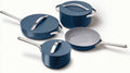 Caraway Nonstick Ceramic Cookware Set (12 Piece) Pots Pans Lids and Kitchen Storage - Non Toxic PTFE & PFOA Free - Oven Safe & Compatible