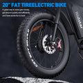 1500W MTB Electric Bicycle 48V 20ah Removable Battery E - Bike，electric Bike for Adults 20" Fat Tire Electric Motorcycle, Shimano 7 Speed Full Suspension Mountain Bike UL2849