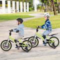 Costway 16" Kid'S Bike for 4 - 7 with Height - Adjustable Handlebar & Saddle Handbrake Blue