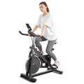Naipo Exercise Bike Indoor Cycling Bike with 300 lb Big Seat Cushion for Home Cardio Leg Workout